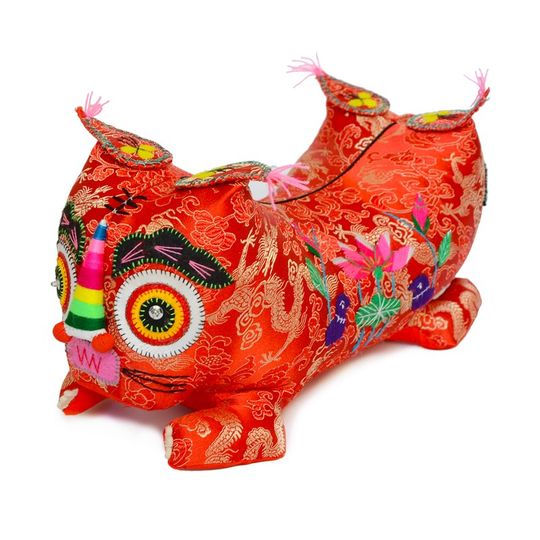 Tiger head pillow baby handmade tiger pillow newborn baby full month baby tiger fabric tiger