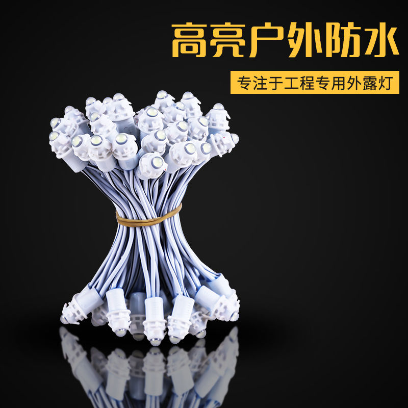 led外露灯串穿孔灯珠雷射发光字门头招牌户外防水冲孔灯大字12v5v - 图2