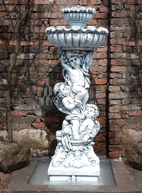 欧式庭院花园鱼池人物增氧加湿天使流水摆件新品婚庆招财礼品摆设