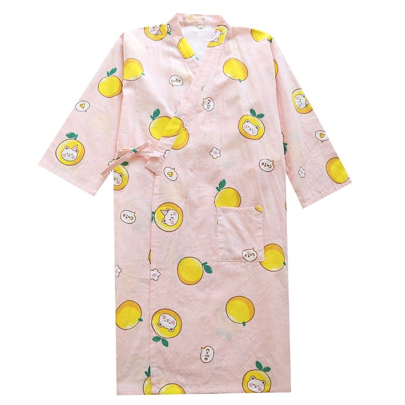 春秋季夏天睡袍女日式纯棉纱布中长款浴袍和服宽松汗蒸服系带睡裙,淘宝优惠券,粉丝福利购,淘宝优惠卷