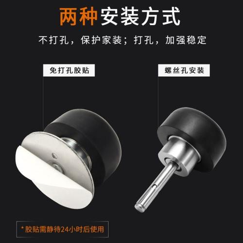 304不锈钢实心加高门挡门阻 玻璃门档门顶防撞橡胶门碰限位器地装 - 图1