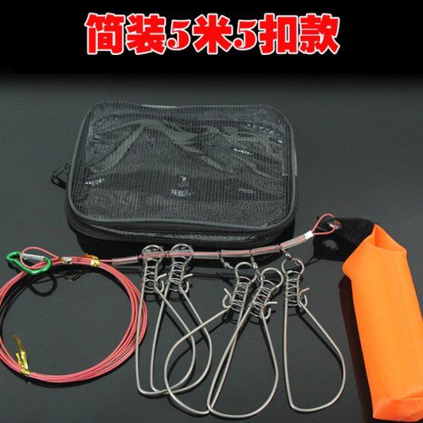 简装活鱼扣鱼锁提钱锁鱼器不锈钢锁扣鱼器钢线扣穿鱼串鱼工具路亚,淘宝优惠券,粉丝福利购,淘宝优惠卷
