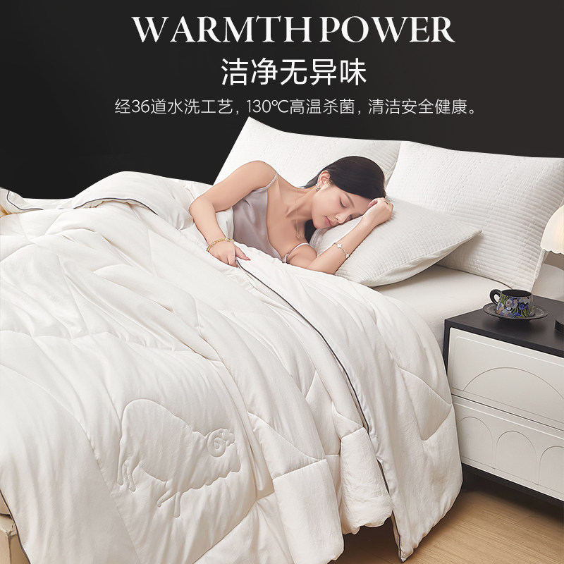 澳洲羊毛被100纯羊毛被子冬被棉被加厚保暖冬季进口羊绒驼绒被芯