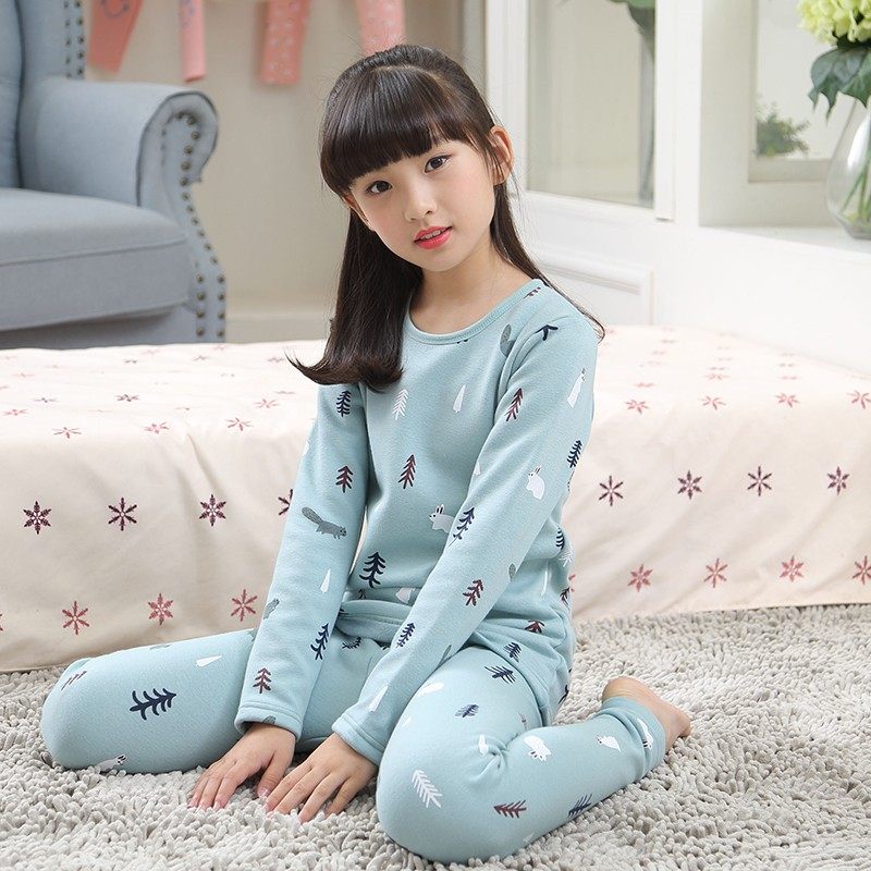 女童保暖内衣套装加绒加厚纯棉冬季宝宝家居服儿童女孩漂亮的睡衣,淘宝优惠券,粉丝福利购,淘宝优惠卷