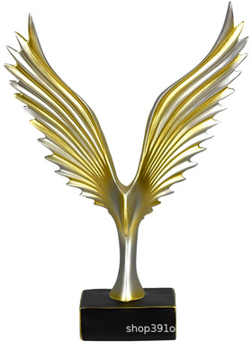 大鹏展翅轻奢雄鹰办公室桌家居装饰工艺品开业礼物装饰品酒柜摆件