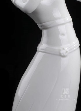 德化白瓷人物美女拉小提琴 青春之歌家居办公装饰工艺品摆件礼品