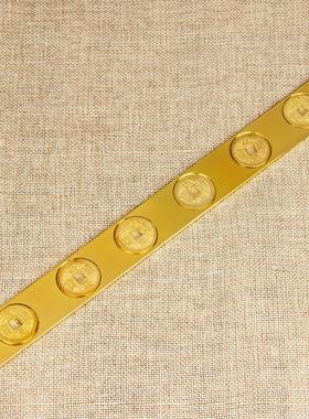 黄铜五帝六帝尺摆件实心鲁班尺丁兰文公尺家居客厅办公室装饰挂件