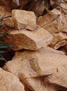 泡沫仿真石假头室内造景庆PU景观石摄影856563具创意假山装饰品婚