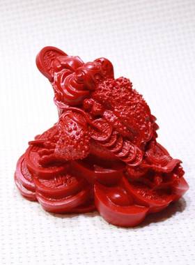 然朱砂原矿石足料招财工艺YIM品家客厅玄天关三居金蟾摆件开店礼