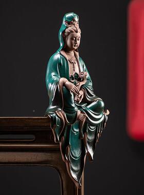 意玖造陶如观音菩萨佛像禅宗装饰新中国风格敬家客工厅神JZ-YHX21