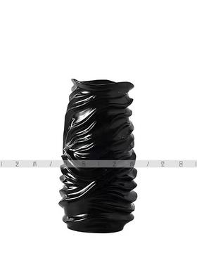 空合楼 现代极简黑色曲线花花器艺台 样板间售处酒店K-ZH-018家居