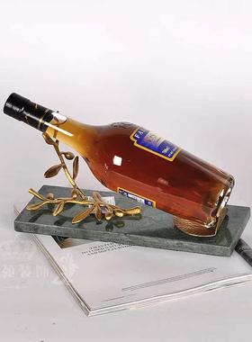 印度进６４１６口北欧纯铜i大意理石酒架北欧ns创架家用餐桌红酒