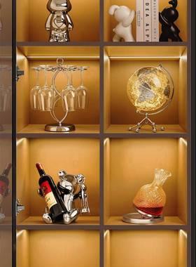 贝汉23120701美创示意暴红酒架装饰品居家装饰熊客厅展柜酒柜工艺