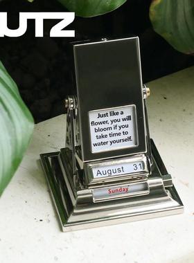 NUT“银色砰砰”复古台历翻OXU转日历金桌属万年Z历家居面摆件送