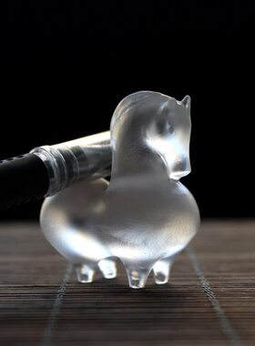 古法真琉璃创意茶宠可爱琉璃白马家居客厅书房摆件工艺品生日礼物