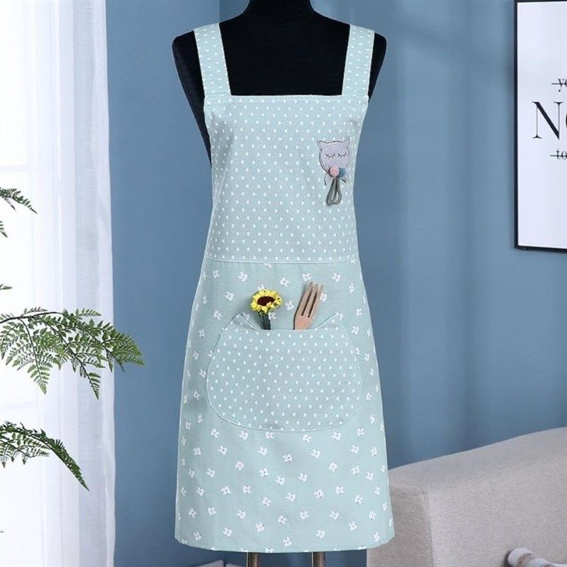 2025新款围裙网红夏季薄款透气纯棉高档可爱公主时尚防油污工作服,淘宝优惠券,粉丝福利购,淘宝优惠卷