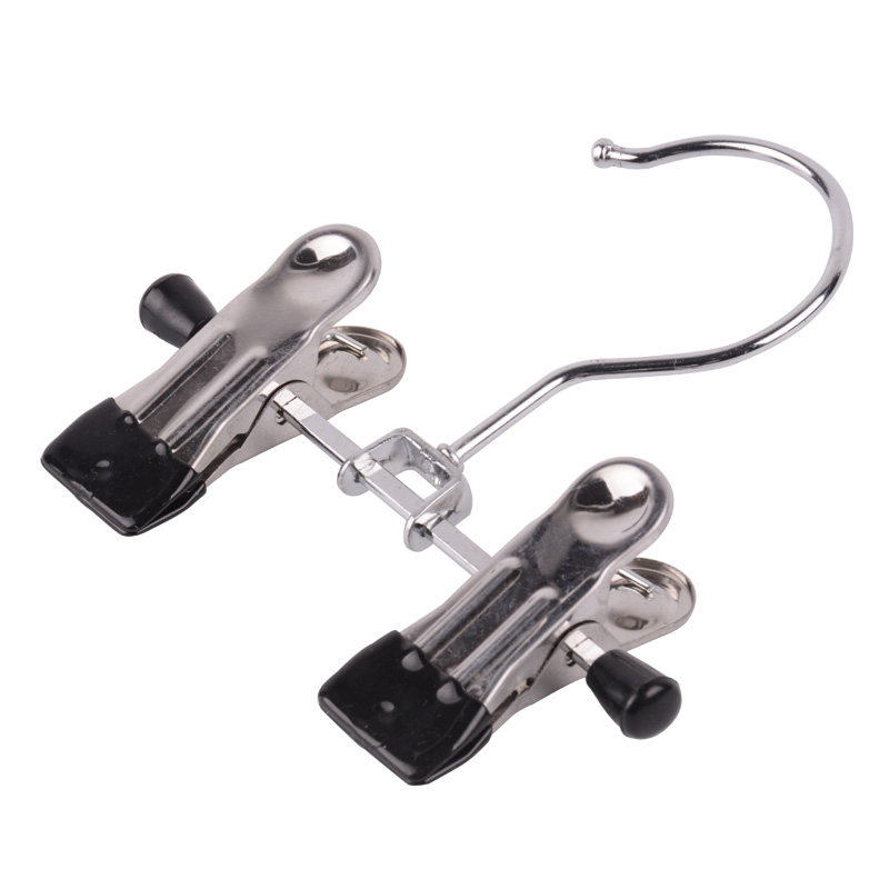 金属小夹子多功能小衣架双夹小裤架迷你宠物衣架防滑晾晒架浸塑夹,淘宝优惠券,粉丝福利购,淘宝优惠卷