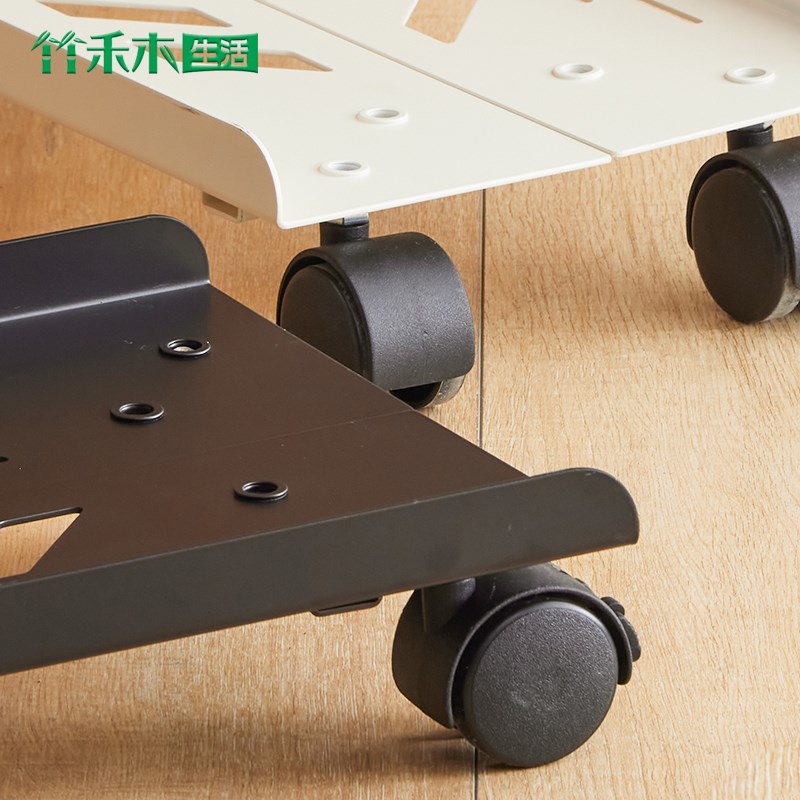 Computer host base with pulley chassis bracket storage rack removable cooling chassis rack simple host tray