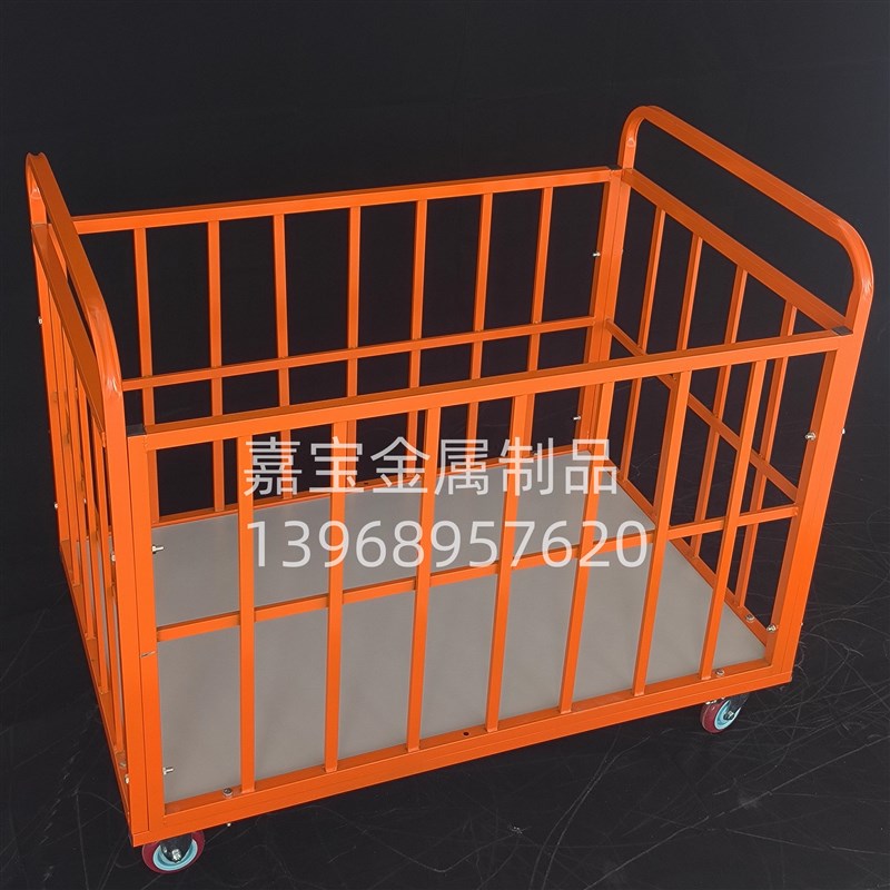 平板小推车拉货拖车围栏推车快递手推车框式推车搬运车物料周转车 - 图2