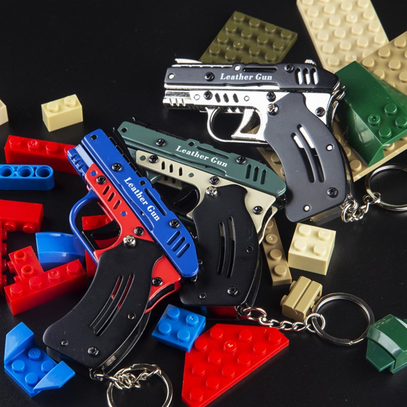 第四代全金属打橡皮筋枪反吹式迷你可回膛儿童玩具软弹皮筋枪 - 图2