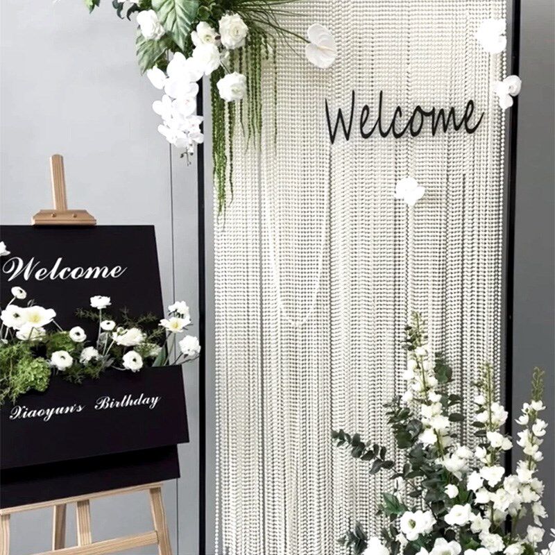 婚庆珍珠串珠婚礼吊顶装珍珠线帘连线珠帘仿珍珠链条纱幔装饰配件,淘宝优惠券,粉丝福利购,淘宝优惠卷