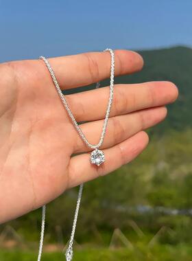 六爪锆石满天星单钻锁骨链超闪