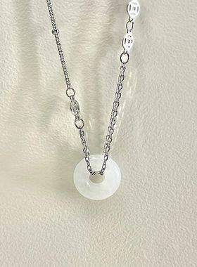 新中式平安扣项链女闺蜜锁骨链轻奢小众高级感设计ins新款百搭潮