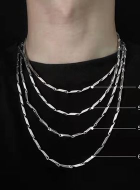 男士嘻哈钛钢不掉色锁骨链