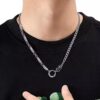 Wang Jiaer's same necklace men's trendy high-end autumn and winter irregular necklace men's sweater sweater chain accessories