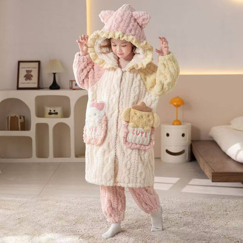 珊瑚绒睡衣女秋冬季长袖2026年新款法兰绒舒适可爱保暖家居服套装,淘宝优惠券,粉丝福利购,淘宝优惠卷