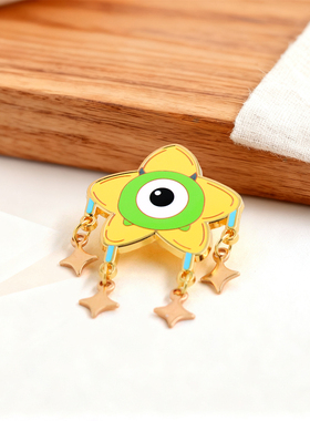 怪兽电力公司麦克·瓦佐夫斯基形象灵感星星徽章周边挂件胸针配饰