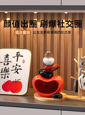 时来运转钥匙收纳玄关摆件电视柜客厅高档家居装饰品乔迁新居礼物