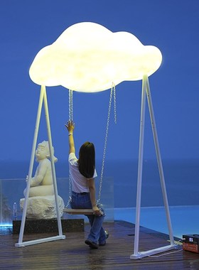 户外玻璃钢云朵雕塑网红公园打卡地装饰民宿商业街引流拍照大摆件