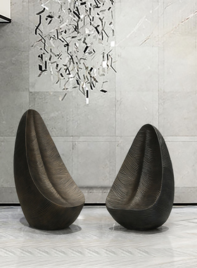 售楼部大厅落地雕塑酒店大堂楼梯口大型摆件会所软装饰陈设艺术品