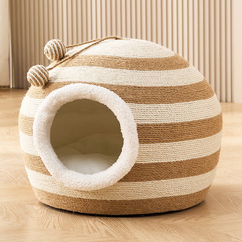 新年猫窝冬季保暖封闭式安全感猫咪睡觉窝剑麻绳猫抓板耐抓睡觉窝,淘宝优惠券,粉丝福利购,淘宝优惠卷