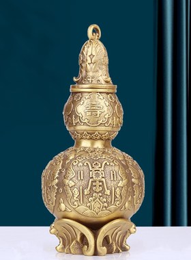 铜葫芦摆件镇宅招财开口空心玄关家居装饰品八卦客厅葫芦化解胡芦