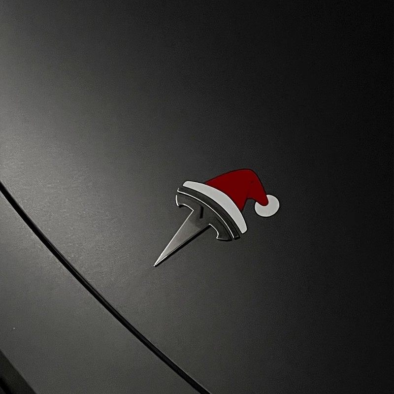 适用于特斯拉圣诞节帽子贴纸创意汽车贴纸车窗玻璃装饰节日氛围感,淘宝优惠券,粉丝福利购,淘宝优惠卷