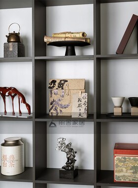 新中式透明雕塑太湖石摆件客厅玄关茶室创意微暴观样板间茶具饰品