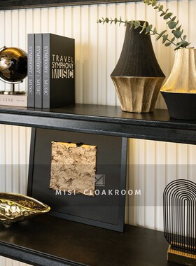 现代简约展厅样板间客厅书房书桌书架摆件家居民宿高级感软装饰品