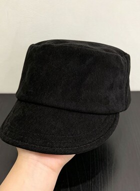 高级感！复古短檐海军帽女