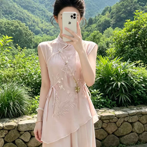 象姐定制-锦绣未央-夏季新款新中式国风罩衫重工刺绣立领盘扣8346 - 图1