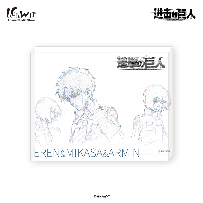 I.G WIT 进击的巨人原画亚克力砖动漫周边收藏吧唧 - 图3
