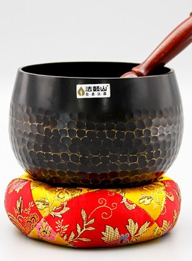 法鼓山音疗静心钵冥想颂钵加厚铜磬铜钵全铜法器铜庆佛音钵厚磬