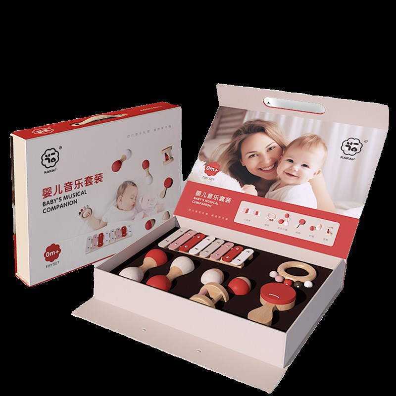 KAKAF咔卡福新生婴儿木质音乐手摇铃玩具0-1-2周岁满月生日见面礼 - 图3