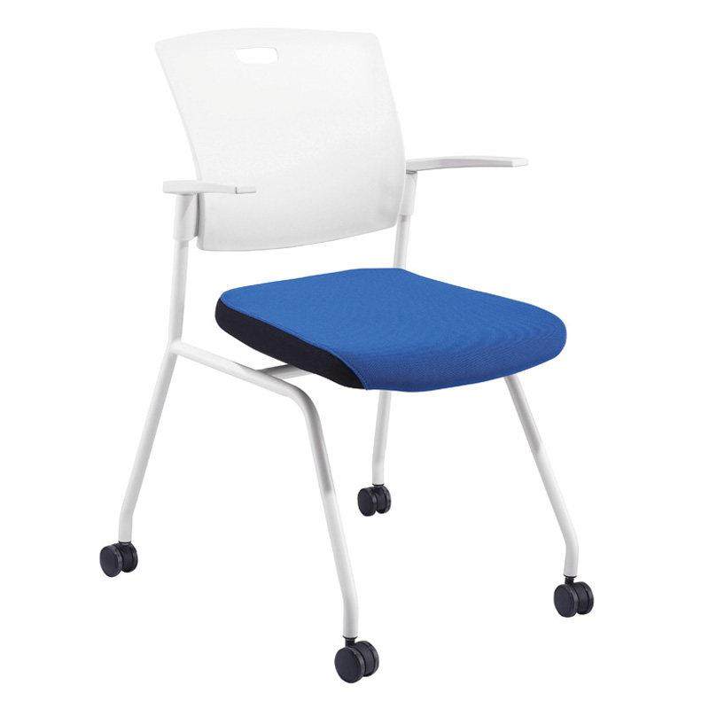 白色塑钢展厅接待椅带扶手堆叠会议椅网布办公椅图书阅览椅培训椅,淘宝优惠券,粉丝福利购,淘宝优惠卷