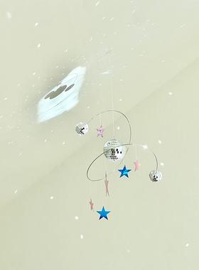 卧室装饰挂饰阳光捕手平衡球星星夜空反光装饰挂饰壁挂装饰摆饰
