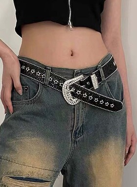 复古满钻腰带女轻奢高级感皮带