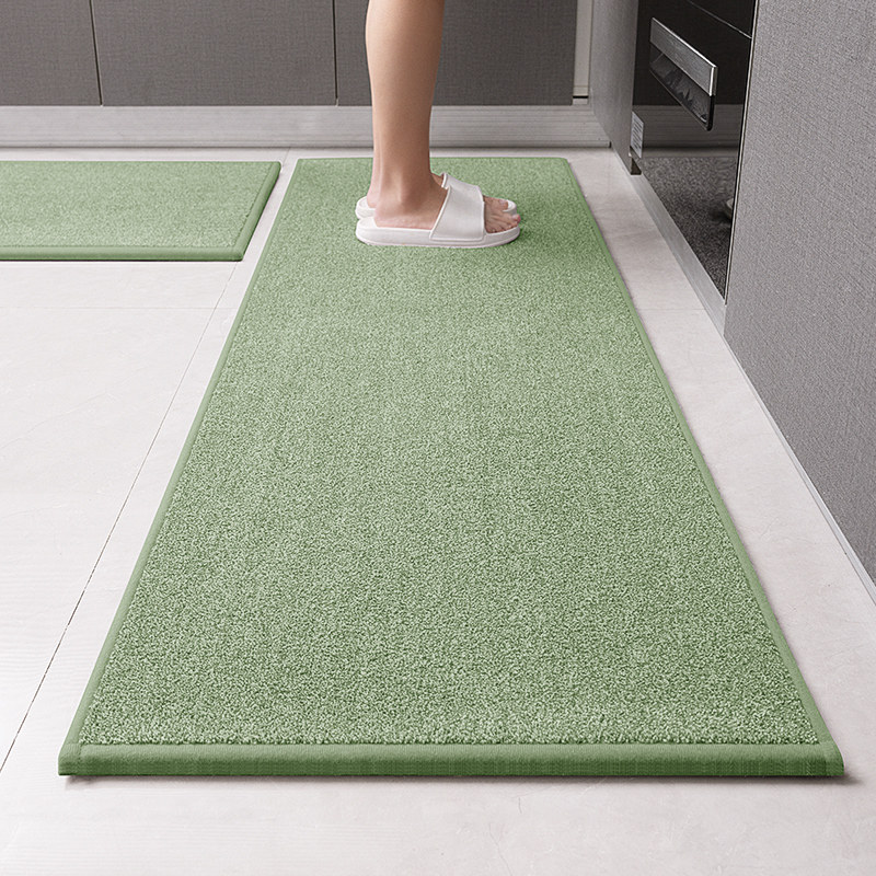 Special kitchen long floor mat, water-absorbent, anti-slip, r-oil-proof, wipeable, washable, anti-dirty floor mat, l-shaped entry door door carpet