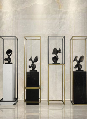 酒店大堂大型落地艺术雕塑装饰售楼处别墅样板间大理石底座摆件