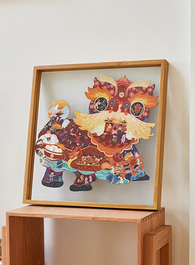 透明拼图裱框1000片70X50定制500画框双面玻璃挂墙2000亚克力相框